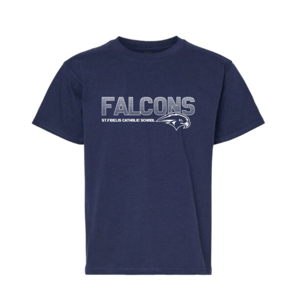 Falcons Navy Pixel Design T shirt