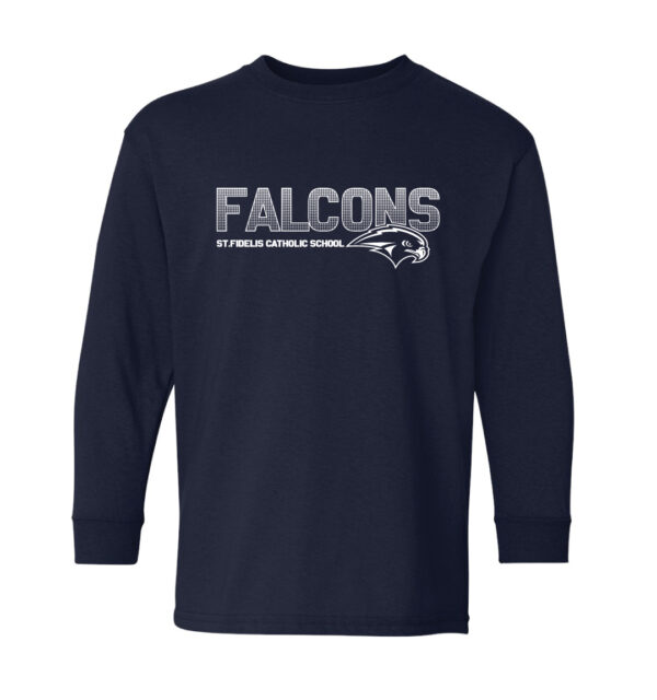 Falcons Navy Pixel Design Long sleeve shirt