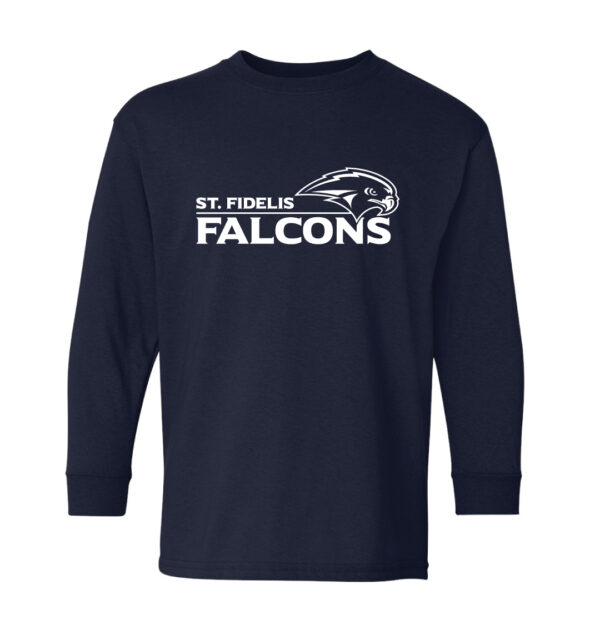 Falcons Navy Solid Design Long sleeve shirt