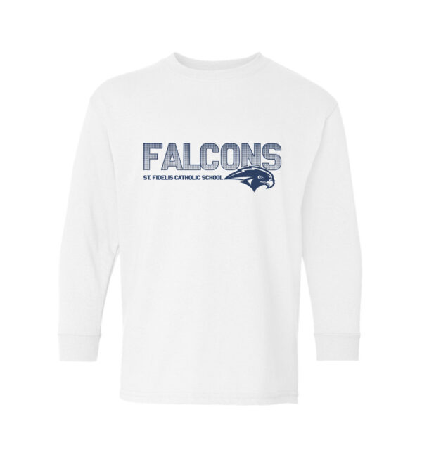 Falcons White pixel Design Long sleeve shirt