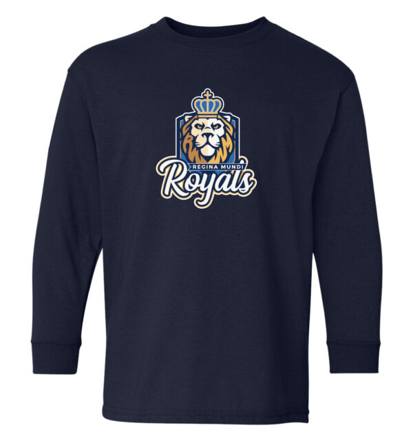 Regina Mundi Long sleeve shirt with mascot logo