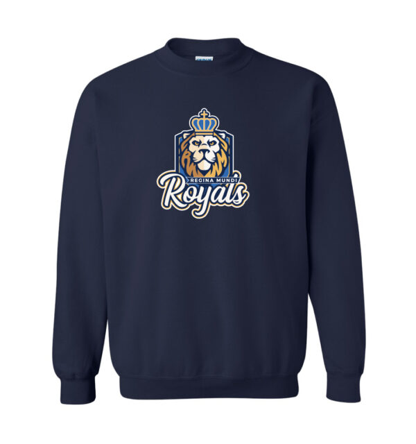 Regina Mundi Crewneck Sweater with mascot logo