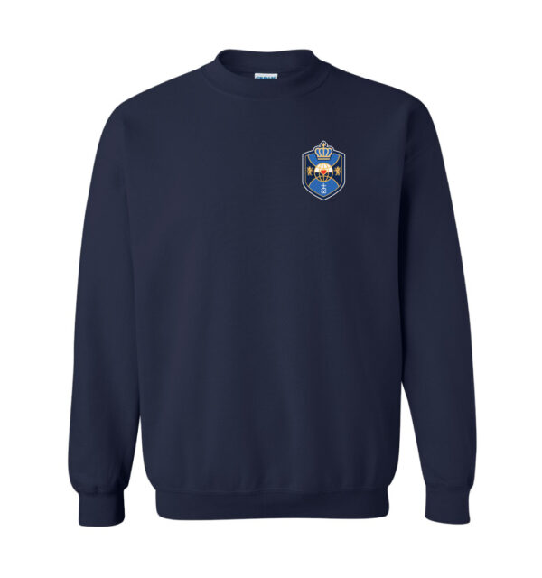 Regina Mundi Crewneck Sweater with left chest crest