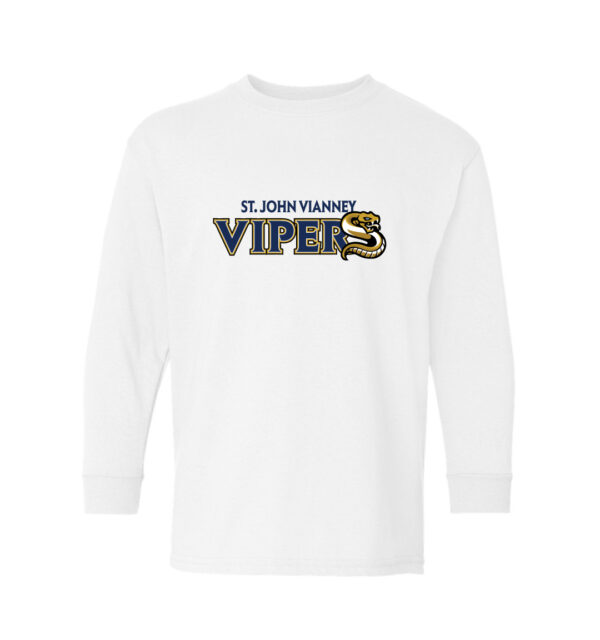 Vipers White Long Sleeve Varsity Design